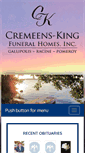 Mobile Screenshot of cremeensfuneralhomes.com